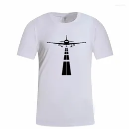 Men's T Shirts Airplane Printing Straight Men Shirt Tube Fashion Casual Graphic Tees Man Short Sleeved Mens Workout