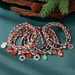 Weihnachtsgeschenk Armband Schneemann Glocke Weihnachtsmann Weihnachtsbaum Herz Anhänger Paar Armbänder Modeschmuck