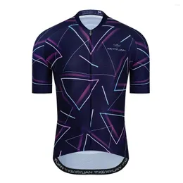Yarış Ceket Keyiyuan Erkekler Bisiklet Jersey Üstler Yol Bisiklet Gömlek Bisiklet Giysileri Yaz Kısa Kol MTB Giyim Camiseta Ciclismo Maskulino