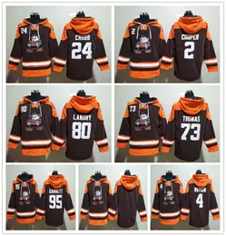 CUSTOM Hoodie Cleveland''Browns''Männer FRAUEN JUGEND Amari Cooper Deshaun Watson Myles Garrett Denzel Ward Nick Chubb Schnürpullover