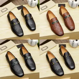 Designers Shoes Mens Fashion Loafers Chaussures Genuine Leather Men Business Office Work Formal Dress Shoes Brand Designer Party Wedding Flat Shoe Size 38-46