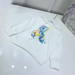 pullovers baby hoodies babykläder flickor pojkar kläder huva tröjor med brev färgglad björn casual jumper vår höst och vinter lång ärm varm bekväm