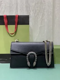 Shouler Bag Classic Luxury Chain Fashion 2021 Marca xadrez Marinha de Flores Vintágica Ladies Bolsa de Couro Marrom Bolsa de Bolsa de ombro com caixa