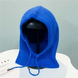 Caps Radfahren Masken Winter Echt Kaninchen Fell Weiche Balaclava Party Maske Hut Frauen Lätzchen Skifahren Bicyc Outdoor Warme Sport Gestrickte mützen L221014