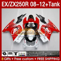 OEM Crainings Tank для Kawasaki Ninja ZX250R EX ZX 250R ZX250 EX250 R 08-12 163NO.42 EX250R 08 09 10 11 12 ZX-250R 2009 2009 2011 2012