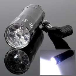 Latarki Terches Mini 9 LED LEDLIGHT BAZTOWA BATERIOWA PISOWE PISOWE PEŁNOŚĆ Z SŁUNKAMI DO NICIE CAMPING NIC NOC WIĘCEJ WIĘCEJ L221014