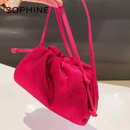 2022 Fashion Luxury Brand Desginer Bling Pouch LadyHandbag Borsa da donna con diamanti