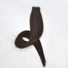 18 20 22 Nastro da 24 pollici sui capelli Colla Trama della pelle PU Estensioni dei capelli umani INDIAN REMY 4 colori per opzione 150 Grammi 60 pezzi