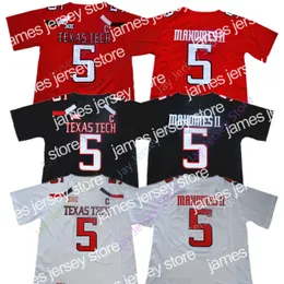 قمصان كرة قدم جديدة لكرة القدم قمصان باتريك ماهوميس الثاني كلية جيريسي NCAA Texas Tech TTU Football Jerseys Home Away Men Size S-3XL All S
