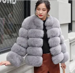 نساء فو فرو فور معطف جديد معطف الشتاء بالإضافة إلى الحجم طوق الأكمام الطويلة سترة جيليت فورر.