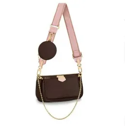 Luxury Women 3PS Mini Handtasche Borsa Shoulder Bag Womens Crossbody midja Bolso Leather Handväska