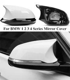 M2 M3 CAR Horned Style Learview Side Mirror Cover for BMW 1 2 3 시리즈 2013-2018 ABS 재료 커버 캡