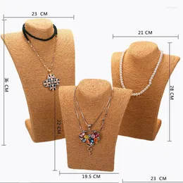 Jewelry Pouches Bags Jewelry Pouches Bags Top Sell Necklace Stand Display Jewellery Holder Organizer Rope Bust Sieraden Houder Brit Dh6Rj