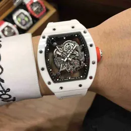 Luxury Mens Mechanics Watch Richa Rm Wristwatch Business Leisure Rm055 Full Automatic Mechanical Mill r Watch Ceramic Case Tape Men's 9jnt