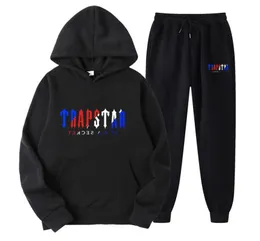 Survêtement TRAPSTAR Marque Imprimé Sportswear Hommes femmes 22 couleurs Chaud Deux Pièces Ensemble Lâche Sweat À Capuche Amoureux Sweat Pantalon jogging