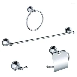 Set di accessori da bagno Portasciugamani da bagno cromato Porta carta igienica Porta carta Appendiabiti Accessori hardware in quattro pezzi
