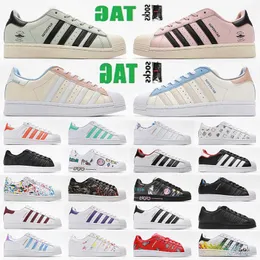 Shoes mens womens free superstar Casual white black pink blue gold superstars 80s pride sneakers super star women men sport EUR