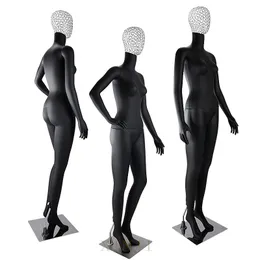 Clothes Human Women Standing Mannequin Matte Black Female Full Body Model Dummy Women Display