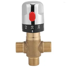 Bath Accessory Set Thermostatic Mixing Valve Solid Brass G1/2 For Shower System Water Temperature Control Pipe Basin Thermostat