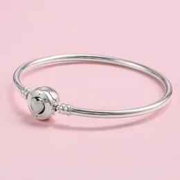 Белая любовь сердец застежка браслет с оригинальной коробкой для Pandora 925 Серебряные серебряные чары браслеты свадебные подарки