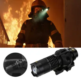 Lanternas tochas 4 modos Mini lanterna de capacete portátil telescópica com kit de carregador Definir lanterna de lanterna ao ar livre Acessório do capacete L221014