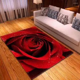 Dywany Nowoczesne nordyckie kwiat 3D dom do domu sypialnia tatami dywaniki sofa sofa przy łóżku badanie dywan kuchnia łazienka maty antiskid maty