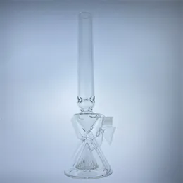 Klarglas-Wasserpfeife x Bong, neues Design, 19 Zoll, recyceltes 18-mm-Gelenk