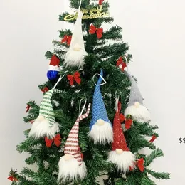 Luzes de árvore de Natal Dolling Doll Pingente Decorações de festa em casa Layout Nordic Santa Claus Ball JNB16473