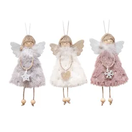 素敵な天使の女の子人形クリスマスツリーペンダントハンギング装飾品ギフトXmas新年パーティーの装飾家の装飾FY7985