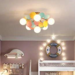 Ceiling Lights Multicolor Art Tree Children's Room Led Lamp Creative Lovely Princess Bedroom Lighting