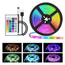 LED Pasek Lekkie RGB 2835 Bluetooth Control USB Elastyczne światło 5 V Dioda wstążki do pokoju wakacyjnego