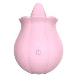Giocattoli sessuali vibratore massaggiatore giocattoli privati ​​divertimento di uovo di rosa salto di uova incontra la lingua felice leccare le vibrazioni masturbazione femminile1