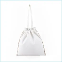 Torby do przechowywania Kobiety płócienne zwykłe torbę na shoder plisowane Dstring Shop Zwroty dla środowiska Kobieta stała Kolor Duża pojemność 67 O2 DR DHOD2