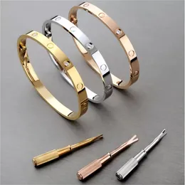 luxury bracelet jewelry designer bracelets men bangle custom bolt driver screw cuff jewellery stainless steel Hip-hop bracelets for women accessories wholesale