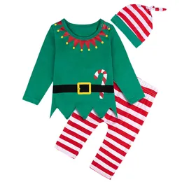 Özel Durumlar Bebek Erkekler Noel Giysileri Seti Yeni doğan Noel Elf Giyim Seti Bebek Yeni Yıl Festivali Kostümü T221014