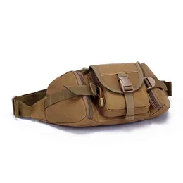 Bolsas de caminhada Bolsa de cintura tática Esportes ao ar livre Pouca de cintura de nylon à prova d'água Campo militar Campo de pesca, escalada, pacote de fivela de fivela de bumbum l221014