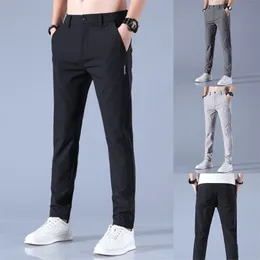 Calça de calças masculinas calças de golfe secagem rápida lazer confortável com bolsos Alongamento Relax Fit calças Design de zíper respirável 221017