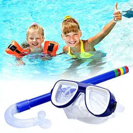 Óculos de Natação Máscaras de Mergulho Infantil PVC Máscara Infantil Conjunto de Snorkel Acessórios de Mergulho Subaquático