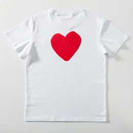 Fashion Mens Play T-shirts Designer Red Heart Shirt Casual Tshirt Cotton Embroidery Short Sleeve Summer T-shirt Asian Sizes B5