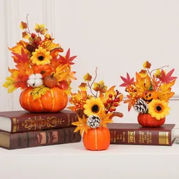 Decorative Flowers 1 Set Pumpkin Autumn Harvest Pography Prop Halloween Party Thanksgiving Ornament Home Artificial Decoration