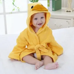 Towel 65CM Baby Hooded Bath Animal Shape Swimming Bathrobe Cartoon Pajamas