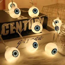 Светодиодные струны Хэллоуин Атмосфера ночной свет, имитируя человеческие глаза теплые 2 м. 10 светодиодные гирлянды Столь свети
