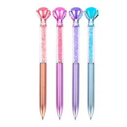 New crystal ballpoints Pen big diamond ballpoint Pens Student School Gifts Stationery Office Writing Signature Supplies