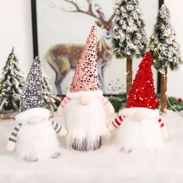Yeni Noel Süslemeleri Lufu Boncuklar Şapka Band Lamba Orman Adam Bebek Yüzü olmayan Yaşsız Bebek Süsleri RRB16438