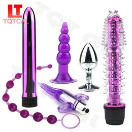 Itens de beleza 6 sztuk dorosych zabawki erotyczne dla kobiet anal plug silikonowe podwrko wibracyjne g-spot wibrator orgazm kijek do masau akcesoria erotyczne