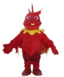 Costumi di uccelli caldi di vendita di fabbrica di sconto un costume da mascotte fenice rossa per adulti da indossare per adulti