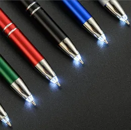 LED Pen światła Dvertising 3 w 1 inteligentny styl promocyjny światło LED niestandardowe logo piłka Ballpoint