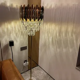 Lampy podłogowe lampa salon sypialnia luksusowy projektant sztuki kryształ online celebrytka ins sofa wiatrowa super jasna i wysokiej klasy.