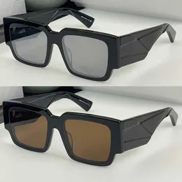 Designerski symbol okulary przeciwsłoneczne kwadratowe damskie okulary przeciwsłoneczne w stylu amortycznym czarna gruba rama odwrócona trójkąt geometryczny noga spersonalizowany prezent SPR 12Z