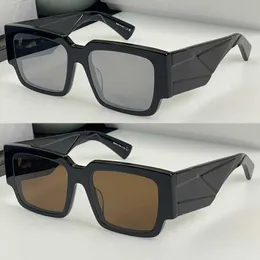 Designer-Herren-Symbol-Sonnenbrille, quadratisch, Acetat, Damen-Sonnenbrille, Vanguard-Stil, Schwarz, dicker Rahmen, umgekehrtes Dreieck, geometrisches Bein, personalisiertes Geschenk, SPR 12Z